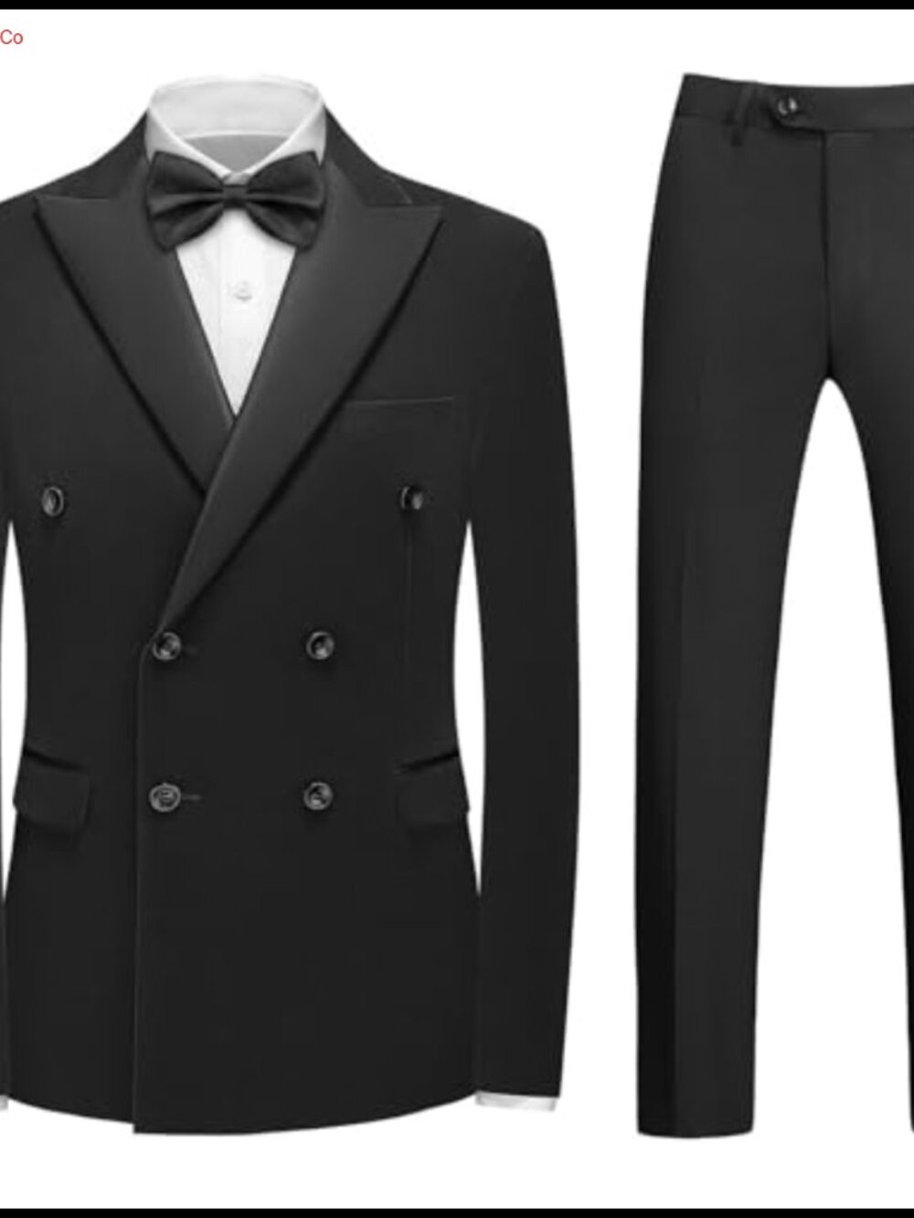 Men's Velvet 2 Piece Suit Double Breasted Tuxedo Blazer Jacket Pants Set